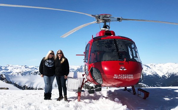 blackcomb helicopter on rainbow glacier