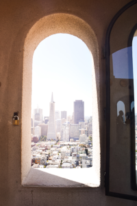 looking at san francisco from coit tower