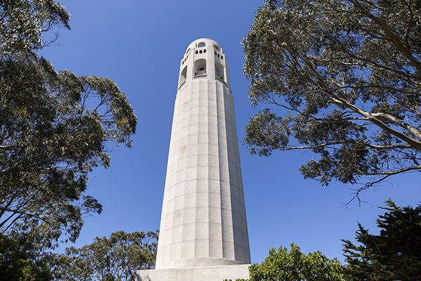 outside coit tower 