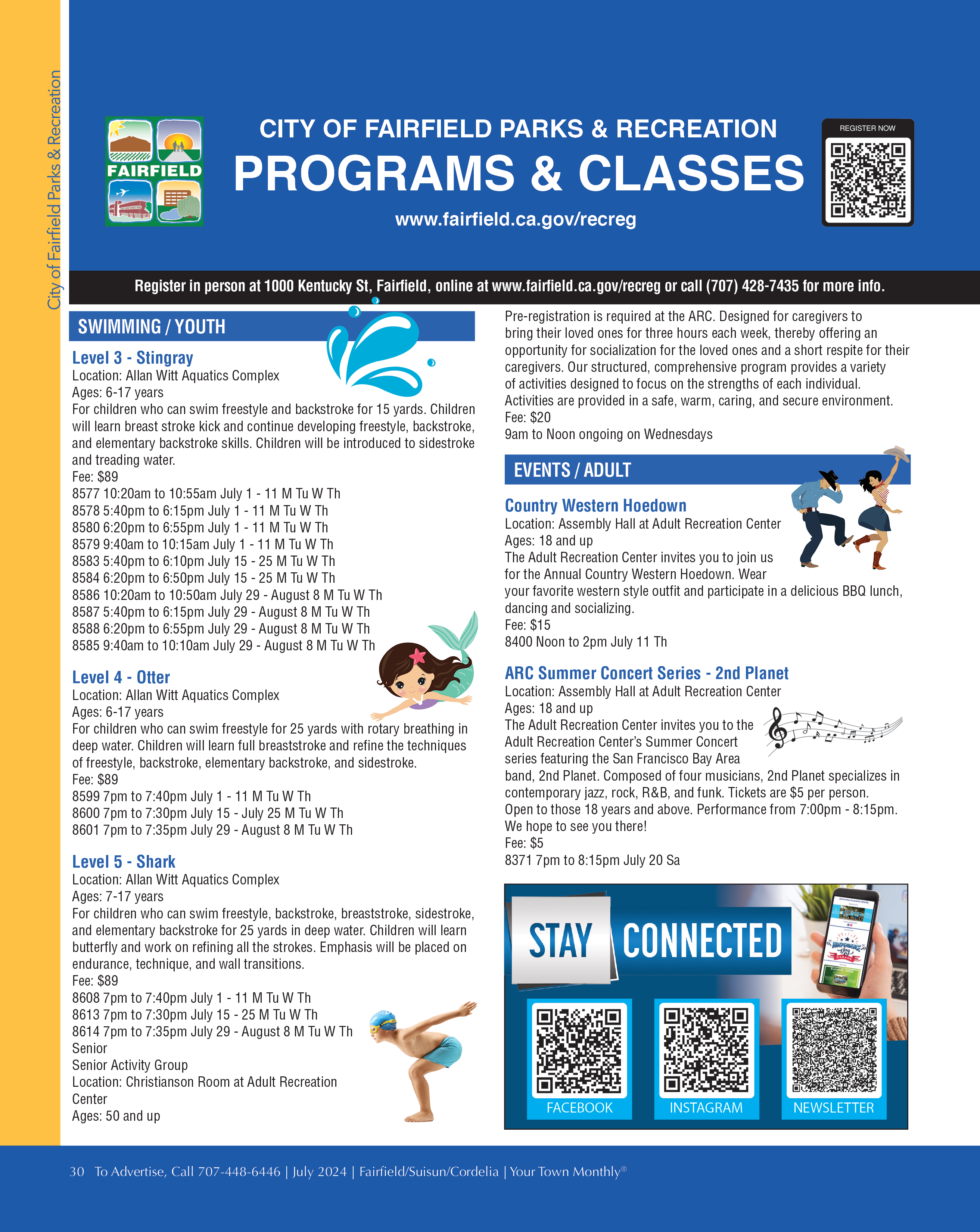 City of Fairfield Parks & Recreation Your Town Monthly